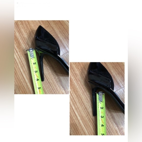Nine West black patent smoke open toe stiletto d’orsay heels size 10 brand new - Picture 4 of 8